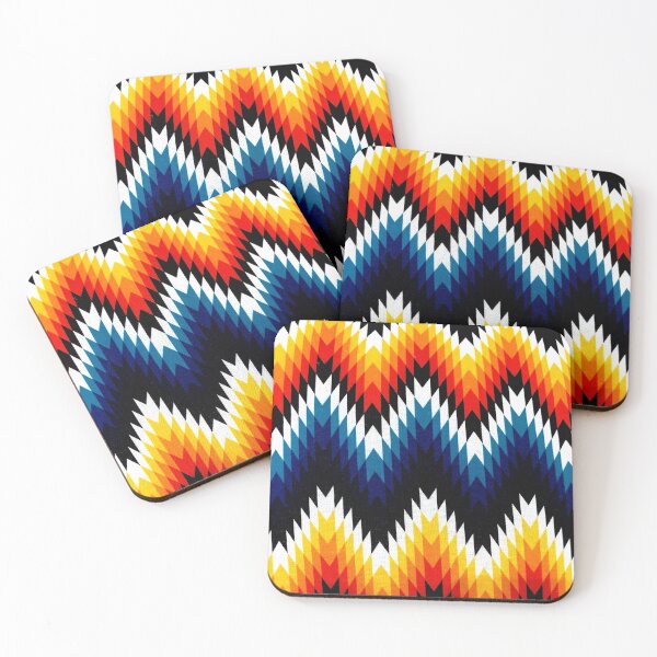 Item preview, Geometric rainbow lightning design Aztec fire theme pattern art designed and sold by conceptDVS.