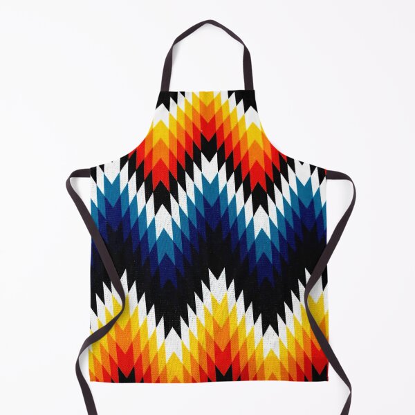 Item preview, Geometric rainbow lightning design Aztec fire theme pattern art designed and sold by conceptDVS.