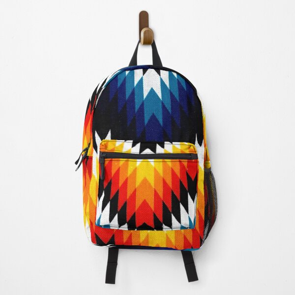 Item preview, Geometric rainbow lightning design Aztec fire theme pattern art designed and sold by conceptDVS.