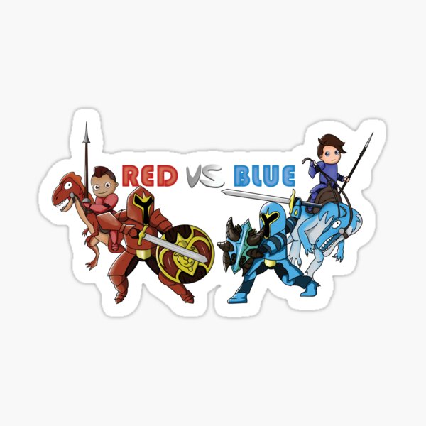 Red VS Blue Sticker
