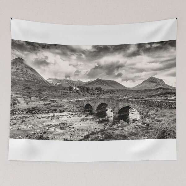 Item preview, Red Cuillin mountain range and Sligachan old bridge designed and sold by Phillip Thornton.
