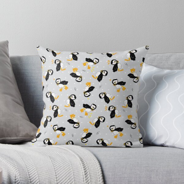 Multitude de Puffins Macareux d'Ecosse Coussin