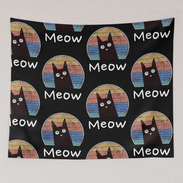 Item preview, black cat meow logo designed and sold by pirminio.