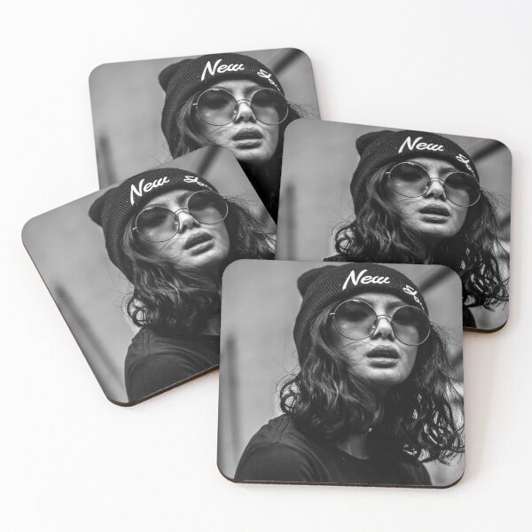 Item preview, Woman Wearing Sunglasses and Beanie Monochrome designed and sold by Aldvin Gomes.