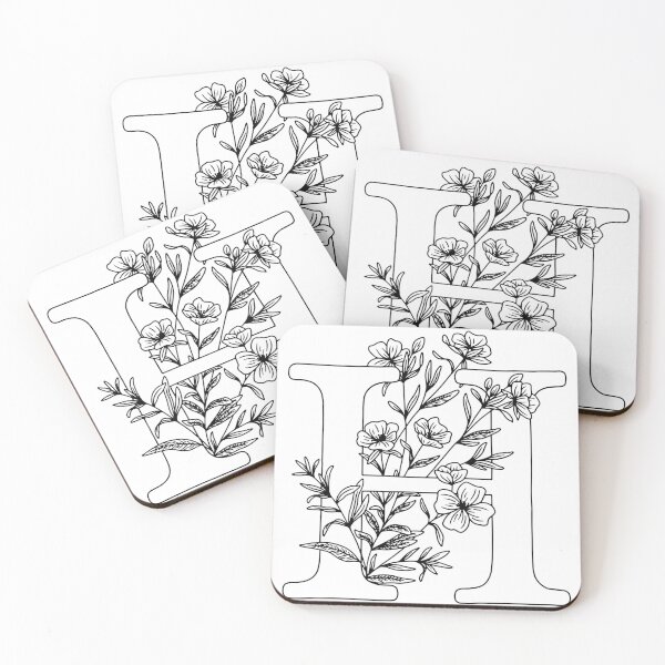 Item preview, Floral letter H designed and sold by Artsy Corner.