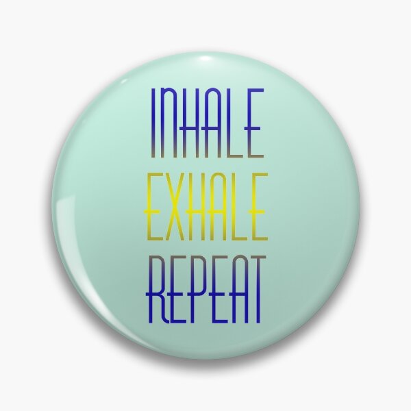 Item preview, inhale Exhale Repeat Chakra Ahimsa Asana Bandha Yoga designed and sold by BubblynBloom.