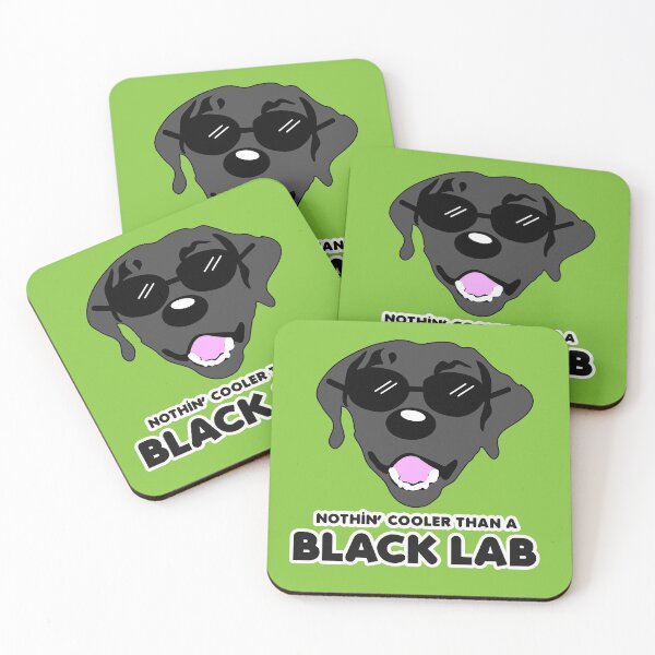 Item preview, Black Lab Black Labrador Retrievers Pattern in GREEN designed and sold by Art by Jess.