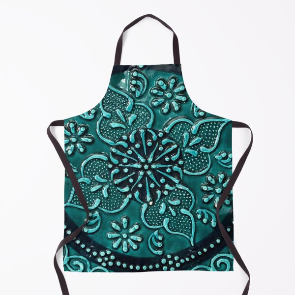 Item preview, Persian Asian Architecture Blue Pattern ornament glass art designed and sold by conceptDVS.