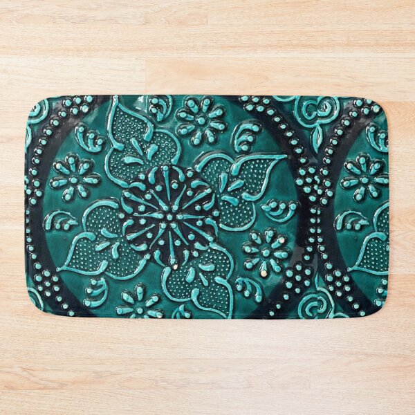Item preview, Persian Asian Architecture Blue Pattern ornament glass art designed and sold by conceptDVS.