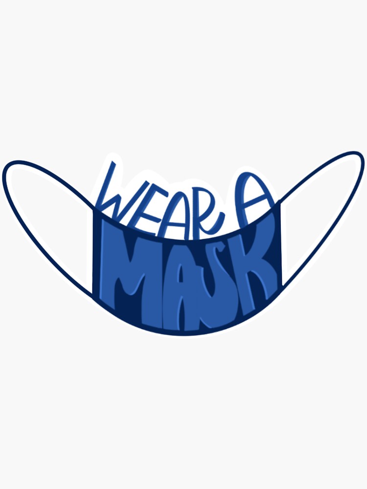 Wear A Mask Sticker For Sale By Mynkraft Redbubble