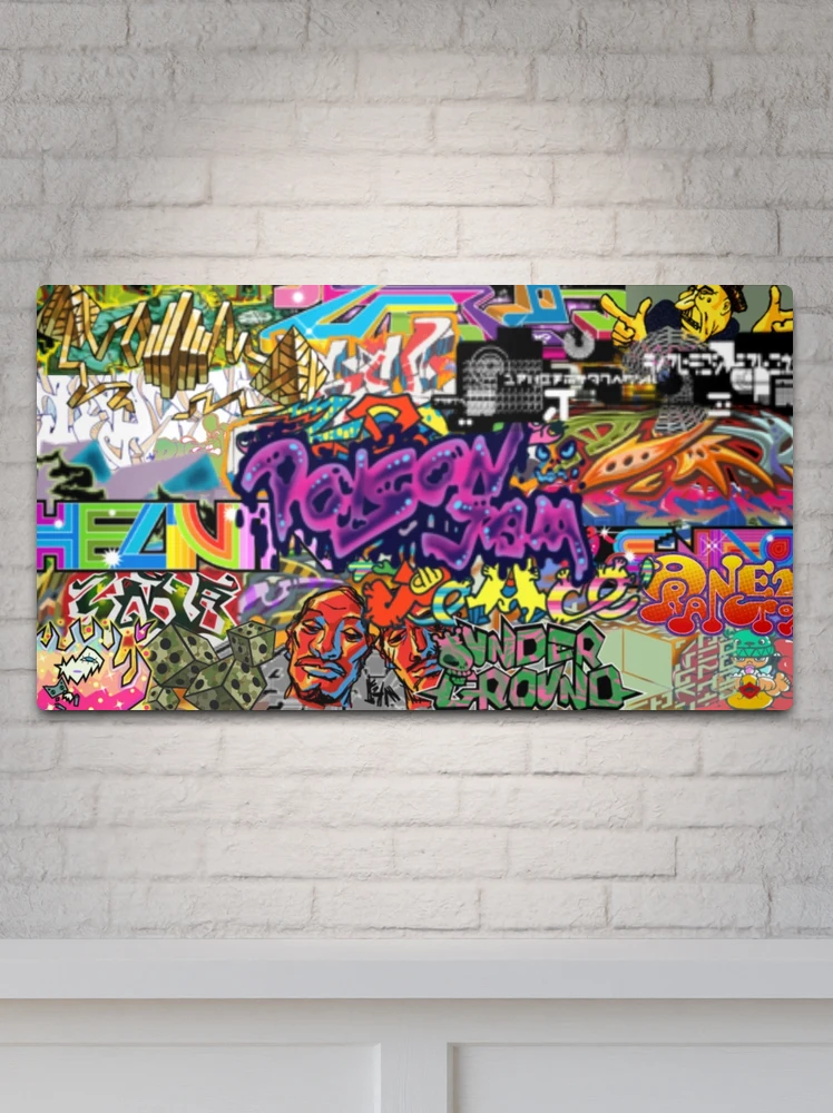 Jet Set Radio Future (JSRF) Graffiti Tags Collage | Metal Print