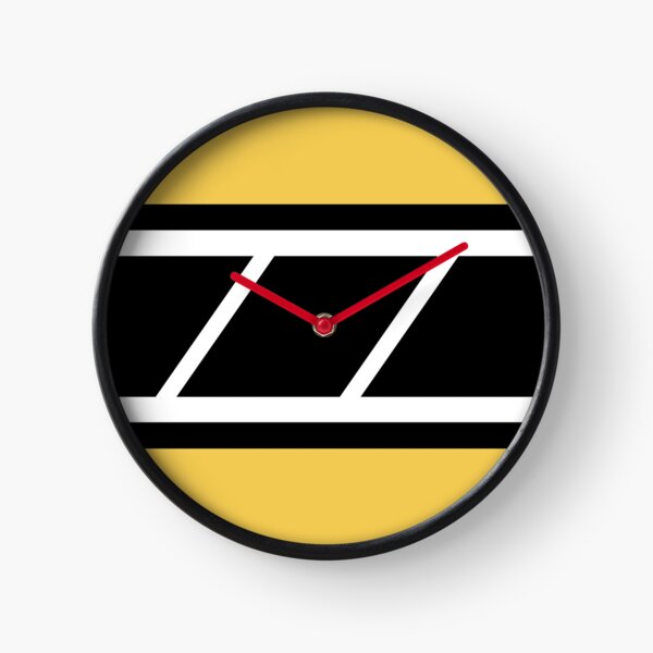 Retro Speedblock Yellow Clock