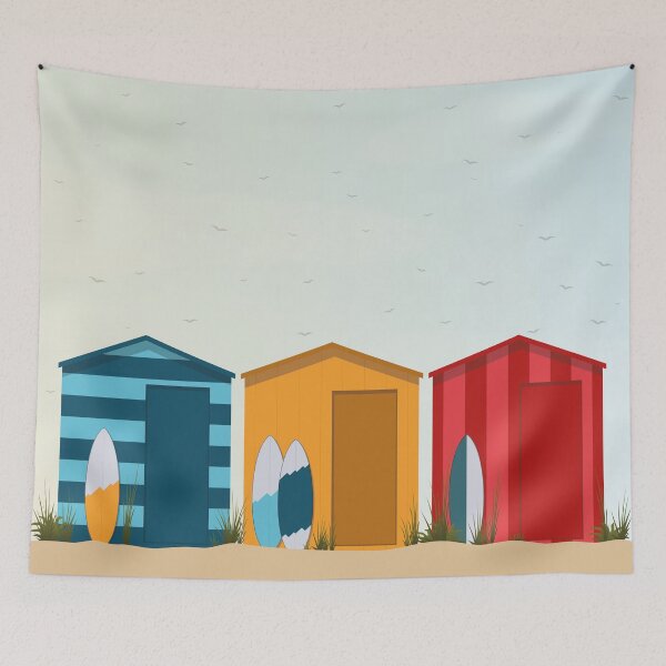 Item preview, Beach Huts And Surfboards designed and sold by XavierWendling.