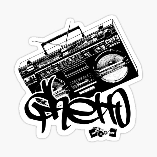 Ghetto Blaster Sticker.