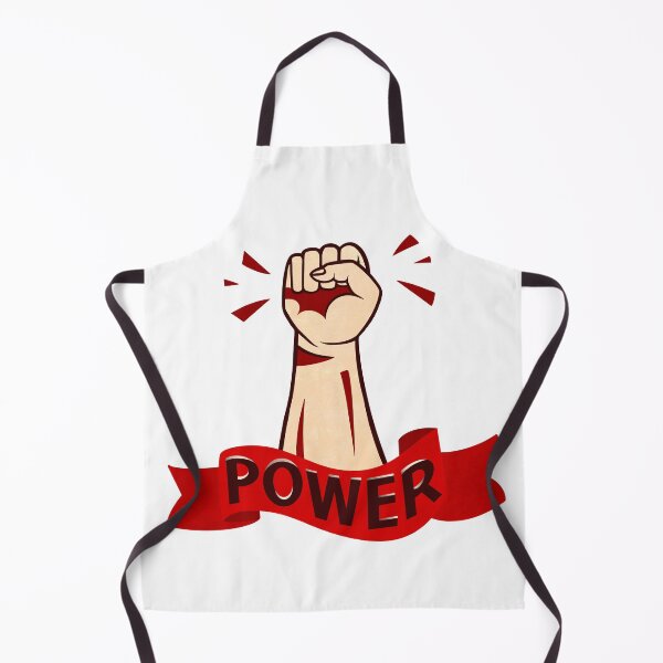 Item preview, Raised in protest male hand in the air with red ribbon and lettering power designed and sold by Maravilhosa.