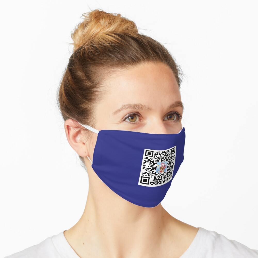 Flamingo Youtuber Qr Code Youtube Channel Link Sticker Youtube Merch Mask By Stealdeals Redbubble - roblox girl card codes youtube