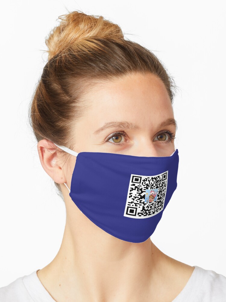 Flamingo Youtuber Qr Code Youtube Channel Link Sticker Youtube Merch Mask By Stealdeals Redbubble - free roblox face codes 2 youtube