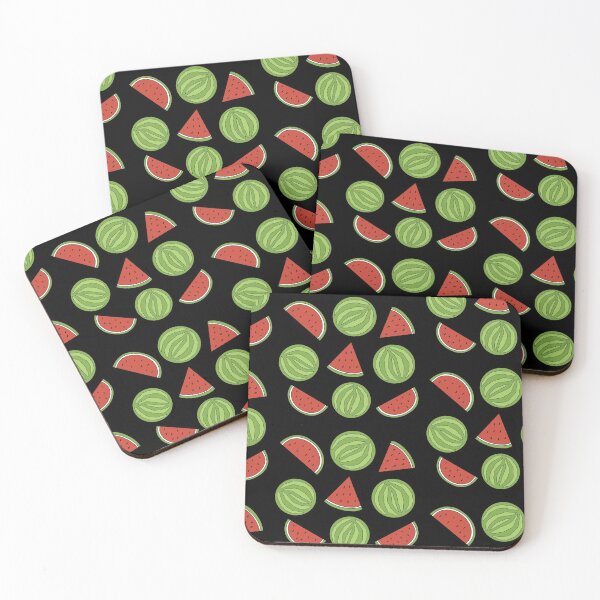 Artikelvorschau, Wassermelonen-Aufkleber-Pack (schwarzer Hintergrund) entworfen und verkauft von Shoomoodle.