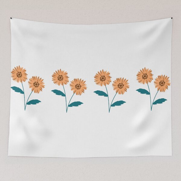 Item preview, straight line pattern retro floral leaves vsco design designed and sold by anins-azuree.
