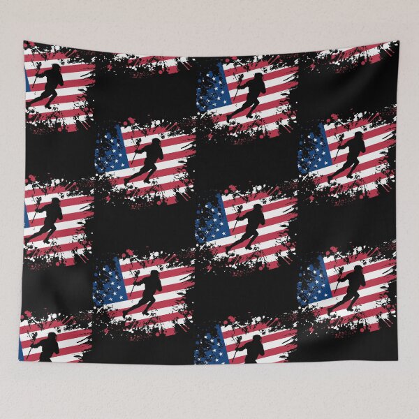 Item preview, lacrosse usa flag logo designed and sold by pirminio.