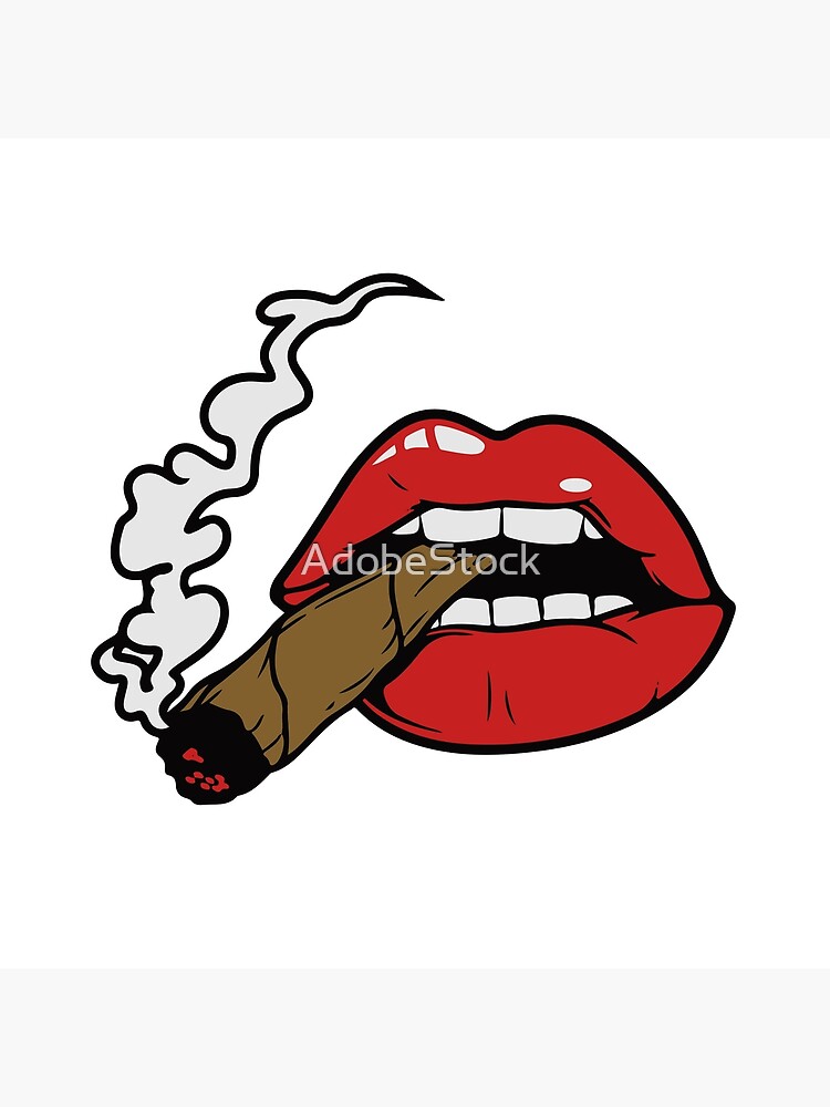 "Smoking Lips" Art Print by AdobeStock Redbubble