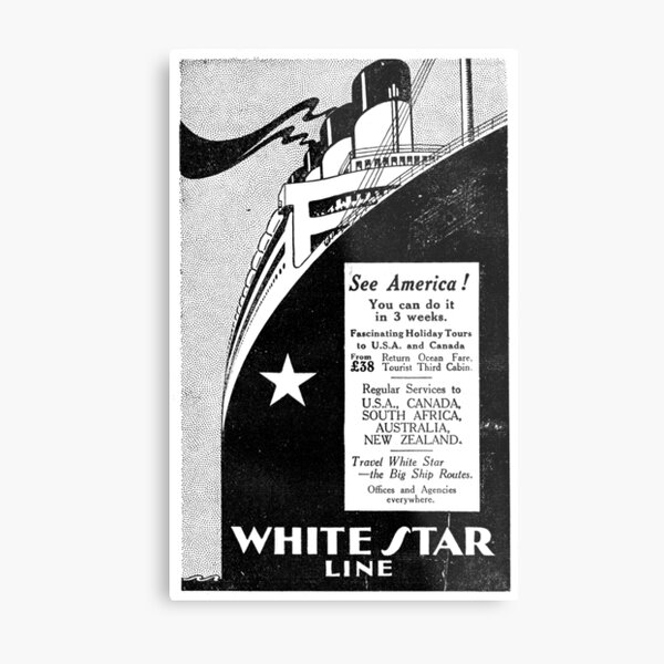 White Star Line - Ocean Liners - 1929 Vintage Advert Metal Print