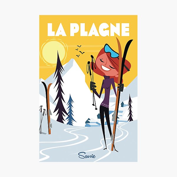La Plagne poster Photographic Print