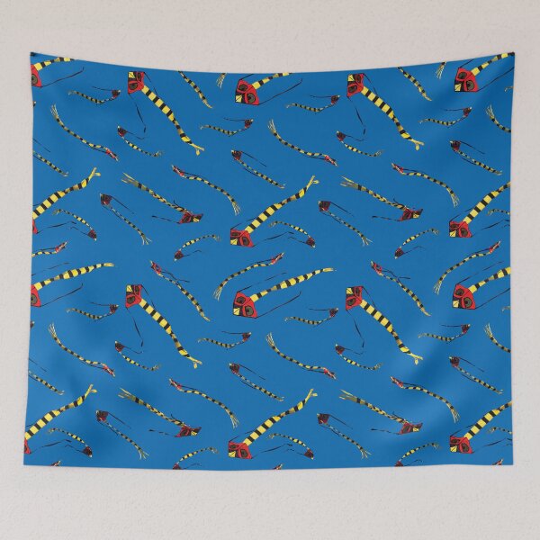 Item preview, Patrón de cometas de colores en el cielo azul designed and sold by Tom Carpenter.