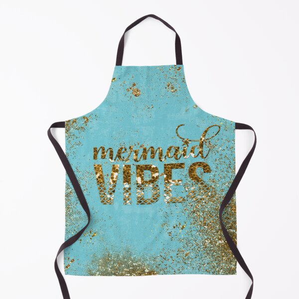 Item preview, Mermaid Vibes- Gold Glitter Typography on Teal Texture designed and sold by UtArt.