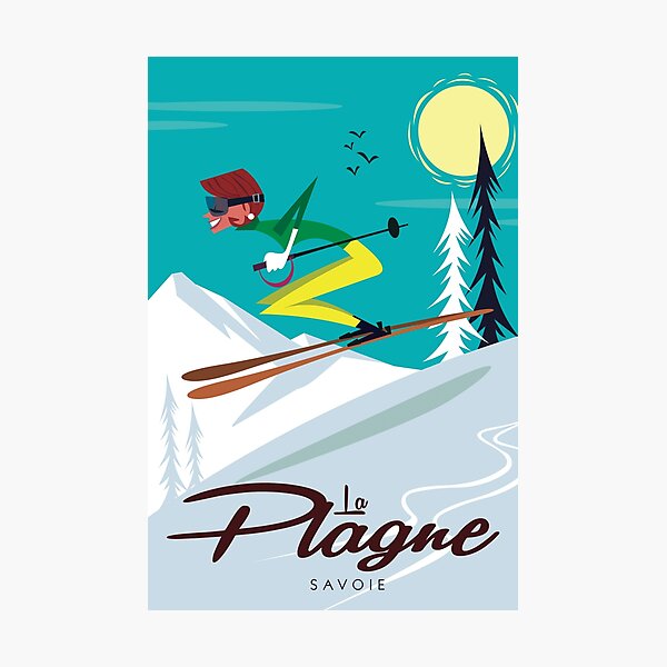 La Plagne poster Photographic Print