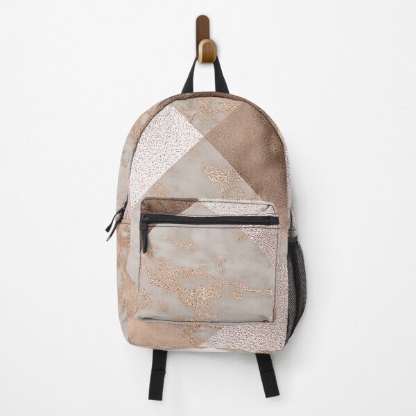 Item preview, Copper and Blush Rose Gold Marble Quadrangle Plaid Pattern designed and sold by UtArt.