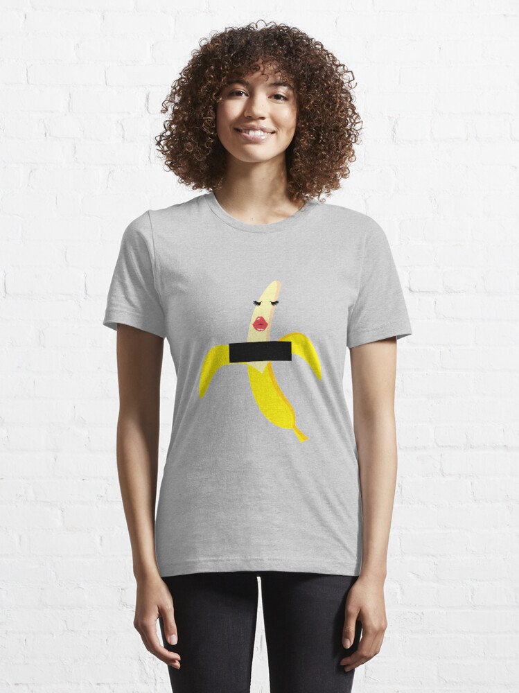 Woman Banana Striptease Censored Naked Funny Adult | Essential T-Shirt