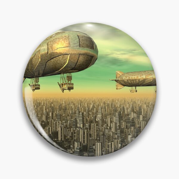 Item preview, Fantasy airships over a megacity designed and sold by MIRO3D.