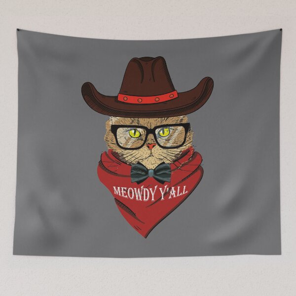 Item preview, Meowdy Y'all- Texan Cat designed and sold by EvaWolf.