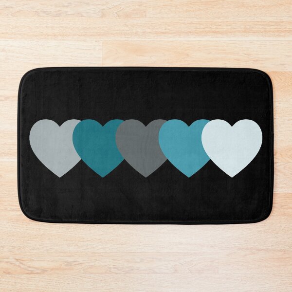Item preview, Peacock blue Heart straight line pattern retro monochromatic design designed and sold by anins-azuree.