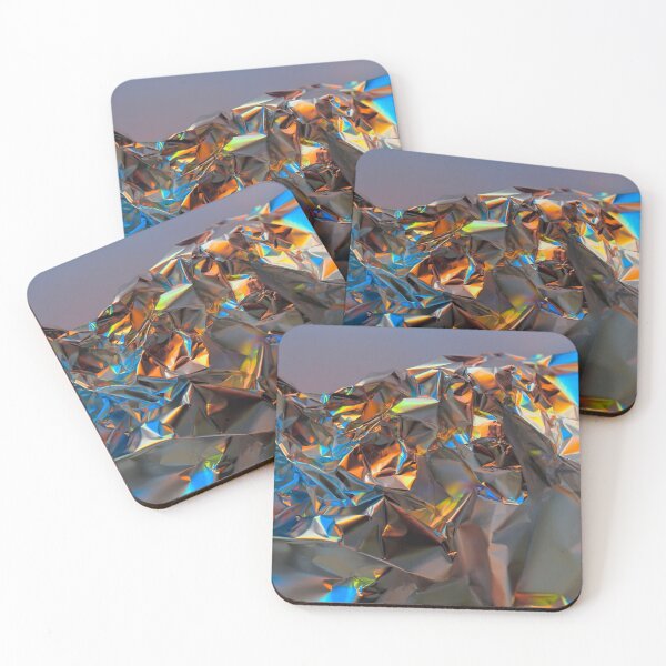 Item preview, Iridescent colorful aluminium foil pattern shiny glitter holographic gift for her designed and sold by conceptDVS.