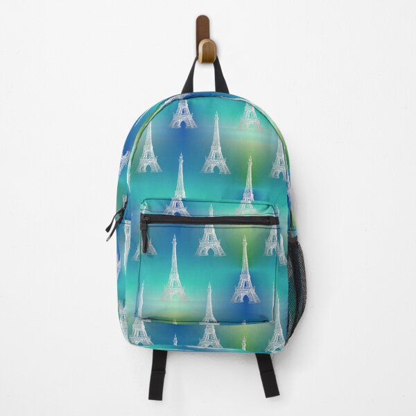 Item preview, Paris Eiffel Tower White on Blue Aqua designed and sold by 13Moons.