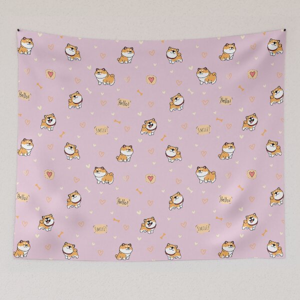 Item preview, Lovey Shibes in pink designed and sold by graphicmeyou.