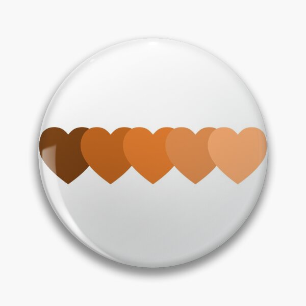 Item preview, Burnt sienna Heart straight line pattern retro monochromatic design designed and sold by anins-azuree.