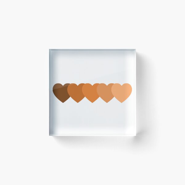 Item preview, Burnt sienna Heart straight line pattern retro monochromatic design designed and sold by anins-azuree.