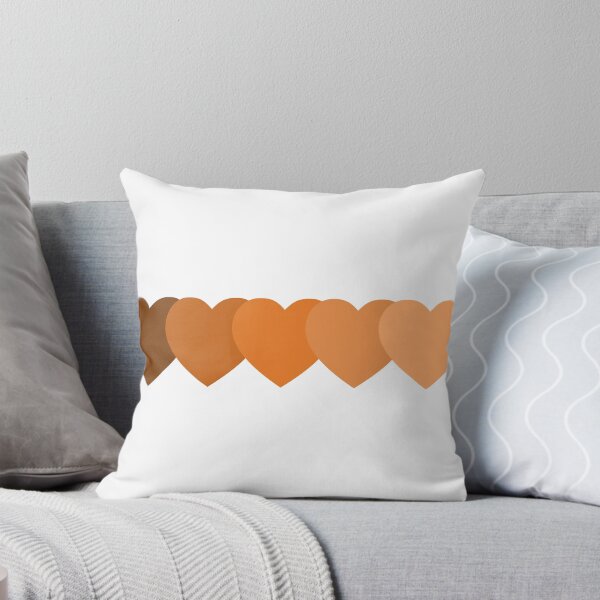 Item preview, Burnt sienna Heart straight line pattern retro monochromatic design designed and sold by anins-azuree.