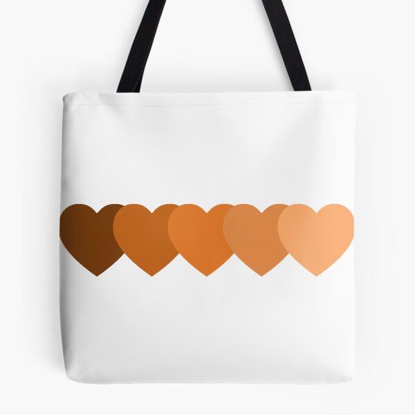 Item preview, Burnt sienna Heart straight line pattern retro monochromatic design designed and sold by anins-azuree.