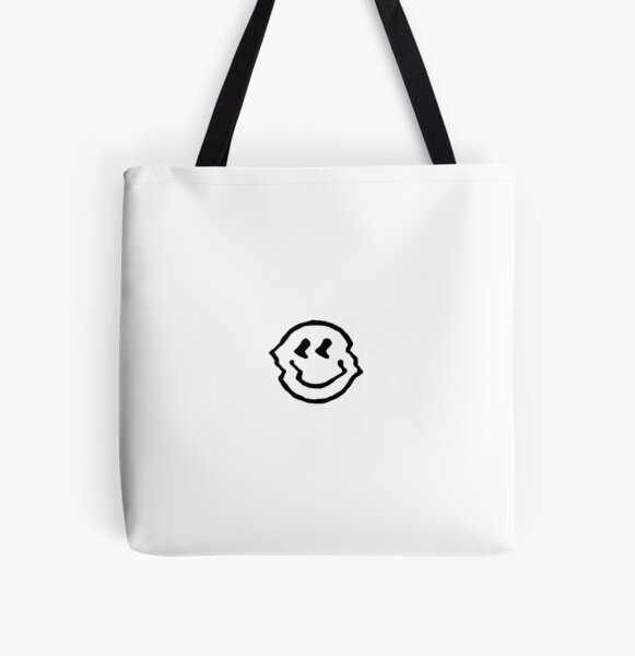 Smiley Face Tote bag (Black) – Weathered Pony