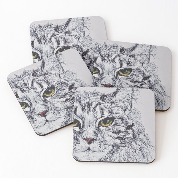Item preview, cat pen sketch designed and sold by bluecacti.