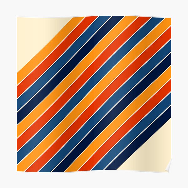 Download Vintage Color Stripes Posters Redbubble