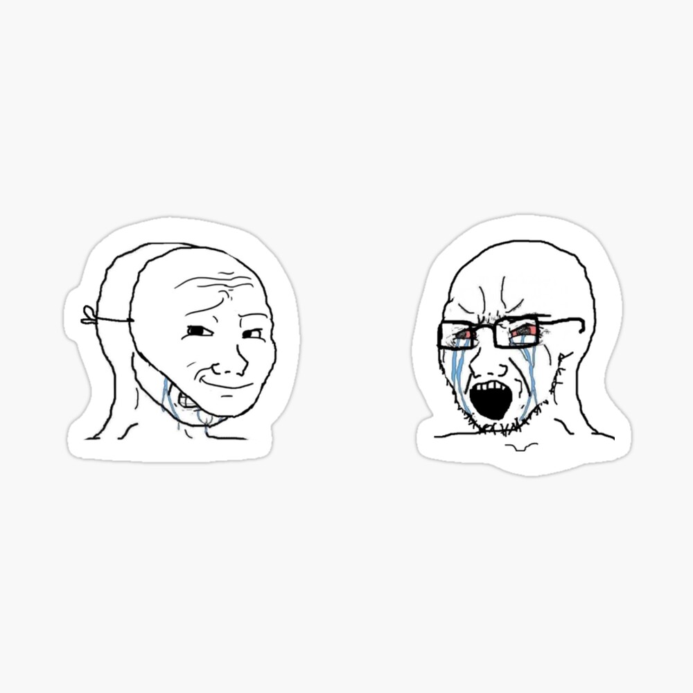 Haters from wojak meme - Stickers & more ! Sticker