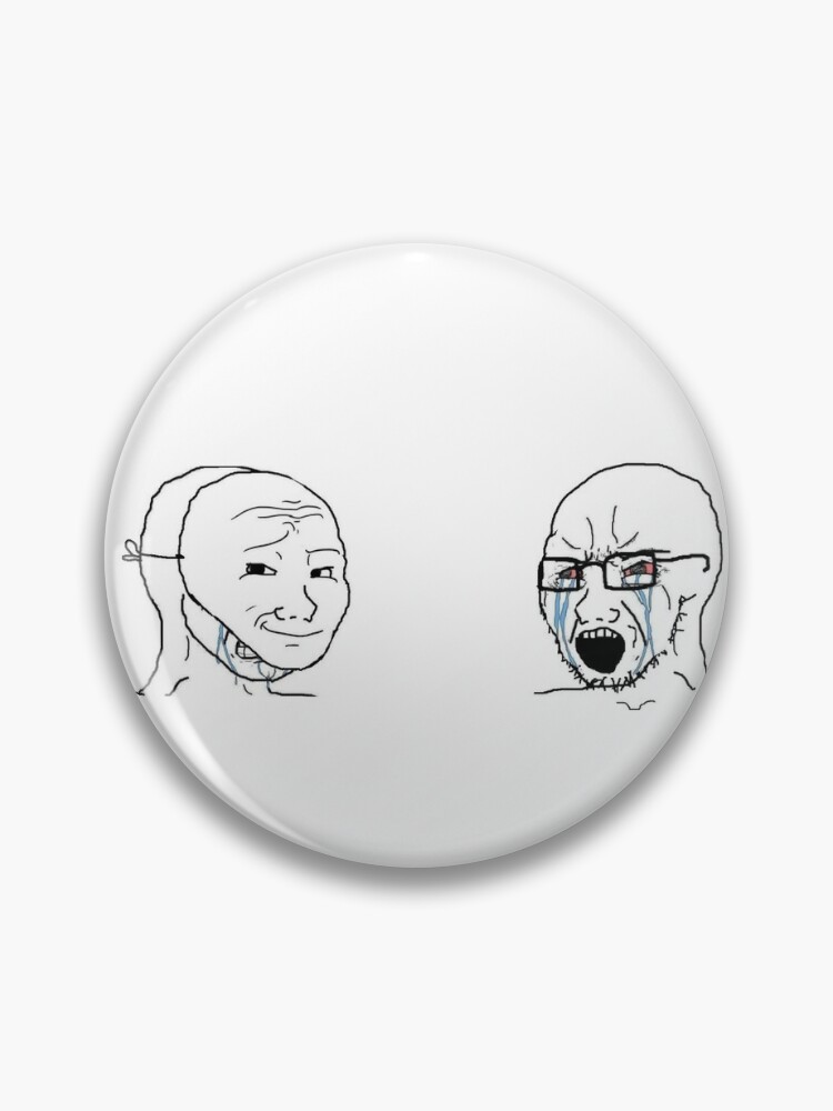 Chad Wojak Handsome Wojak - Wojak Meme - Pin