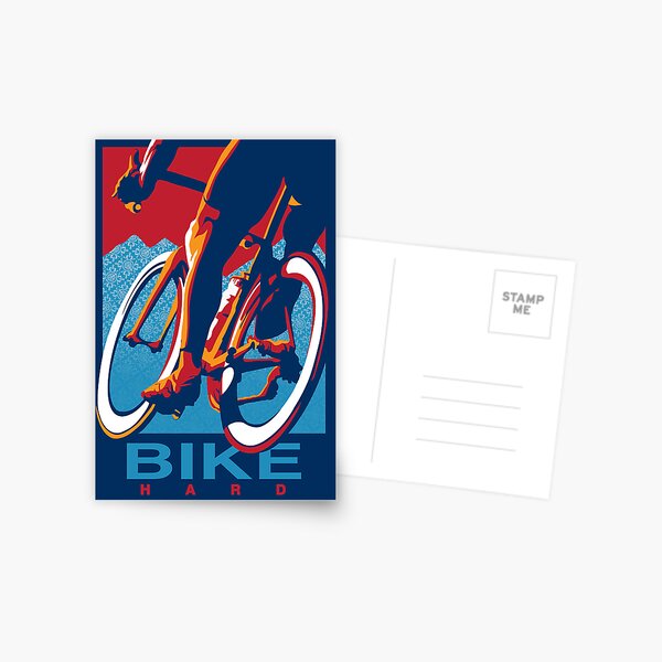 Item preview, Retro styled motivational cycling poster: Bike Hard designed and sold by SFDesignstudio.