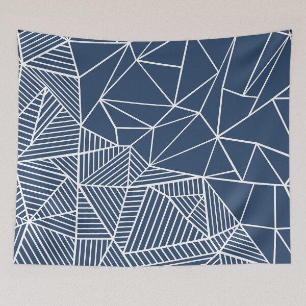 Item preview, Abstract Half and Half 45 Navy Blue designed and sold by ProjectM.