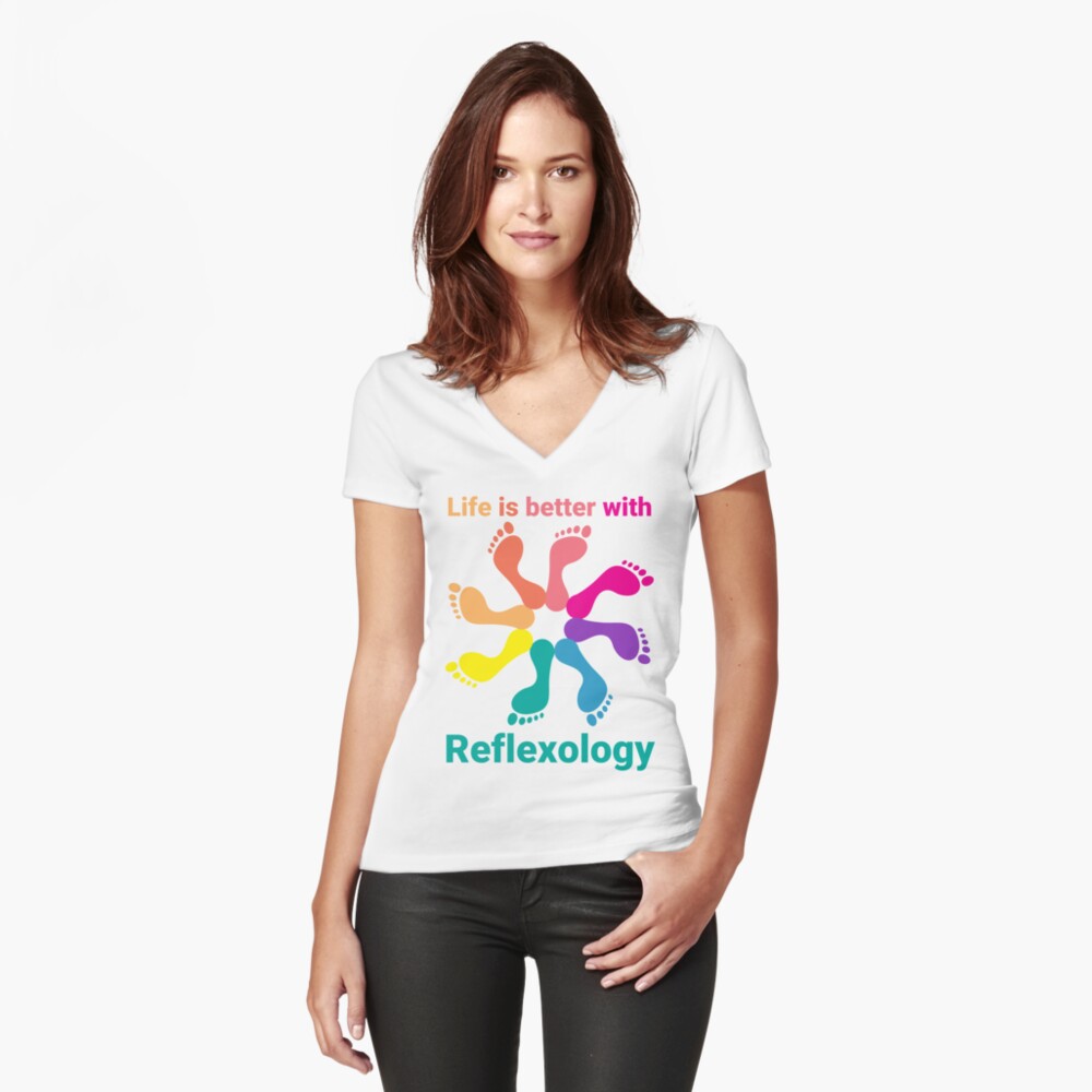 Item preview, Fitted V-Neck T-Shirt designed and sold by Onpointholistic.